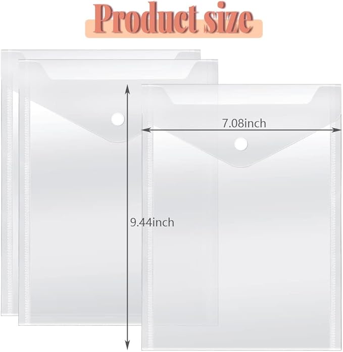 Vmiapxo 40 Pack Stamp and Die Storage Pockets, Reusable Small Plastic Envelopes - Image 2