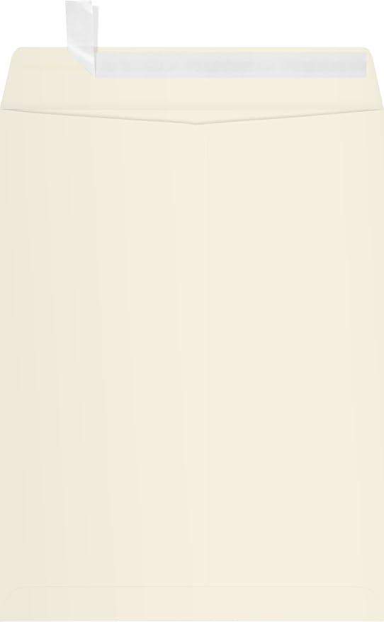 LUXPaper 9 x 12 Open End Envelopes | Peel & Press | Natural | 70lb. Text | 50 - Image 2