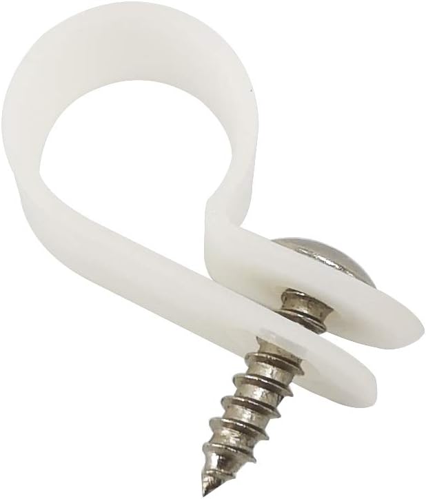 Cable Clamp R-Type Cable Clip Wire Clamp 1/2“ Nylon Screw Mounting Cord - Image 5