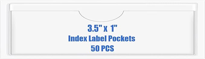 Origin-Joy 50 PCS Self-Adhesive Index Label Pockets by Origin-Joy