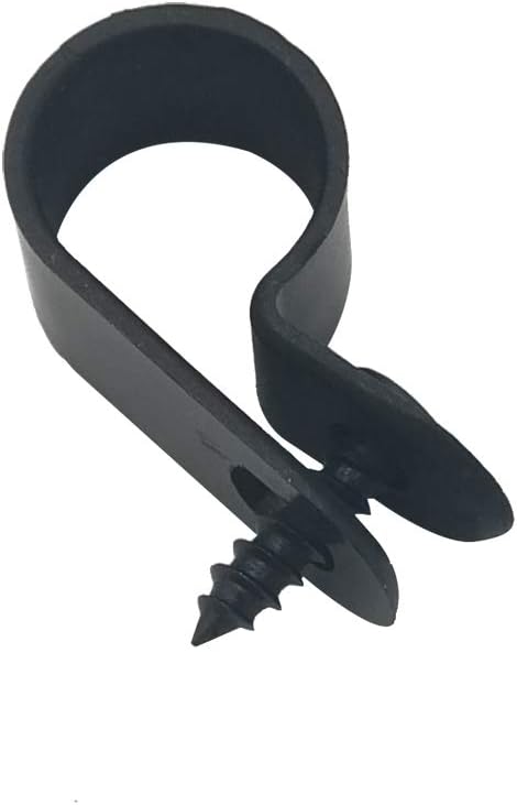 Cable Clamp R-Type Cable Clip Wire Clamp 1/2" Nylon Screw Mounting Cord - Image 5