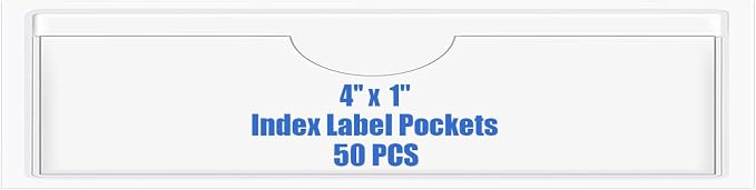 Origin-Joy 50 PCS Self-Adhesive Index Label Pockets by Origin-Joy