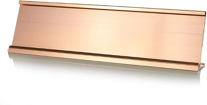 2" x 10" Aluminum Office Desk Nameplate Sign Holder 10 Pack by All+Quality
