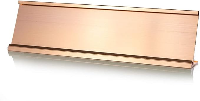 2" x 8" Aluminum Office Desk Nameplate Sign Holder 10 Pack by All+Quality