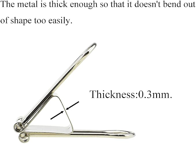 HAHIYO Binder Clips Paper Clamps Spring Steel Sturdy 0.98 inches Width 0.31 - Image 3