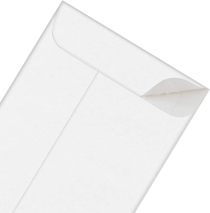 Xxcxpark 500 PCS #1 Coin Envelopes, 2-1/4'' x 3-1/2'' inches White Kraft - Image 7