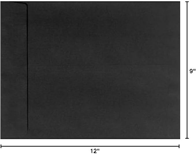 LUXPaper 9 x 12 Open End Envelopes | Peel & Press | Black Linen | 80lb. Text | - Image 3