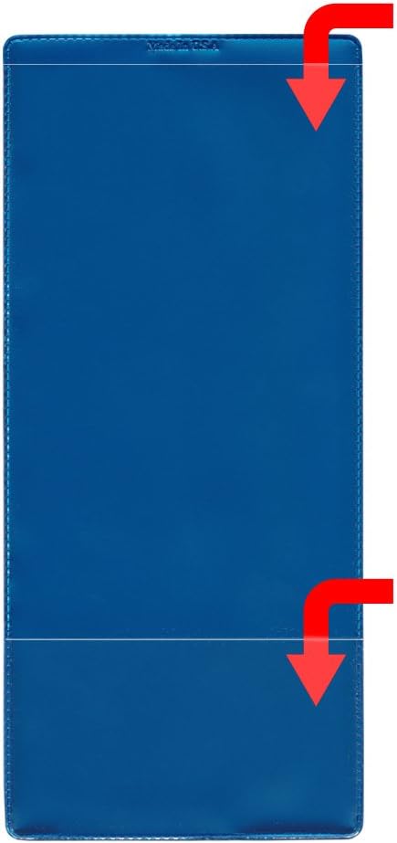StoreSMART - Metallic Blue Plastic Policy Holders - 50 Pack - INS30MB-50 - Image 3