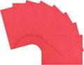 100 Pack Red A7 Envelopes, Christmas New Years Greeting Card Envelopes Self Seal by LIKAJON
