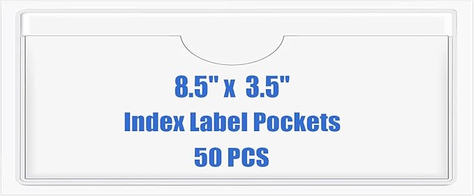 Origin-Joy 50 PCS Self-Adhesive Index Label Pockets by Origin-Joy