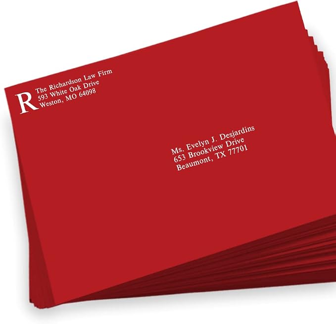 LUXPaper 9 x 12 Booklet Envelopes | Holiday Red | 60lb. Text | 500 Qty - Image 5