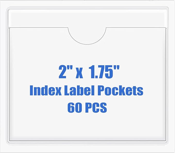 Origin-Joy 60 PCS Self Adhesive Index Card Pockets by Origin-Joy
