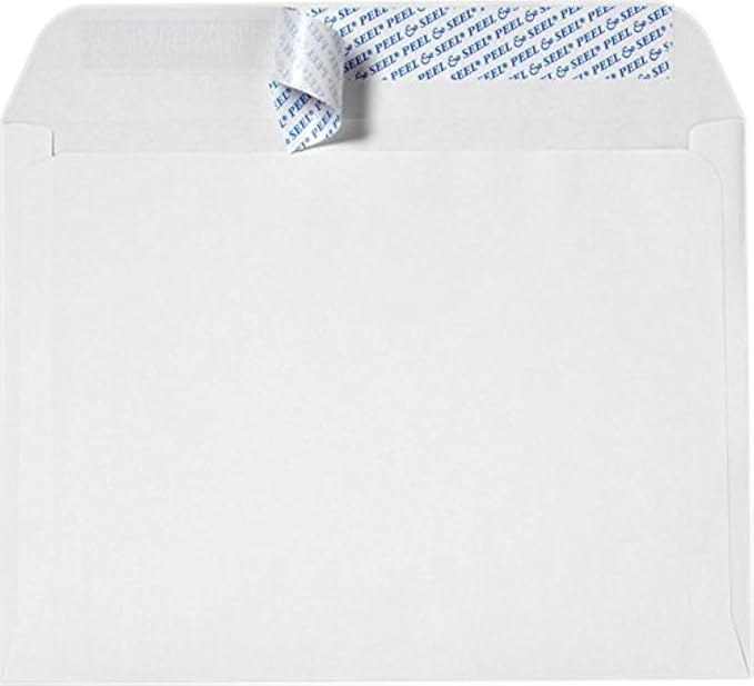 LUXPaper 9 x 12 Booklet Envelopes | Peel & Press | White | 28lb. Text | 1 by LUXPaper