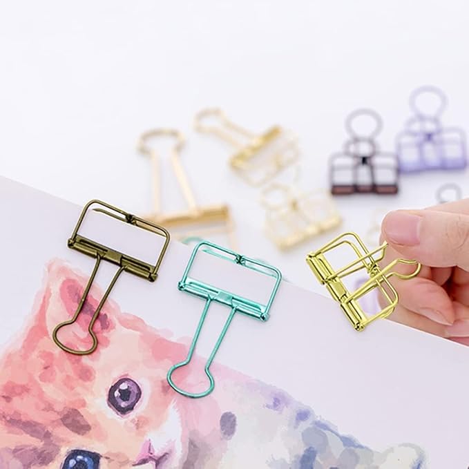 Small Binder Clips, 36 Pack, 3/4 Inch, Standard 19mm, Hollow Out Black - Image 5