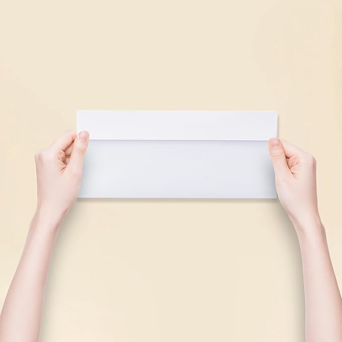 Yeplan 500PCS #10 Envelopes Letter Size Self Seal Business Envelopes No Window - Image 8