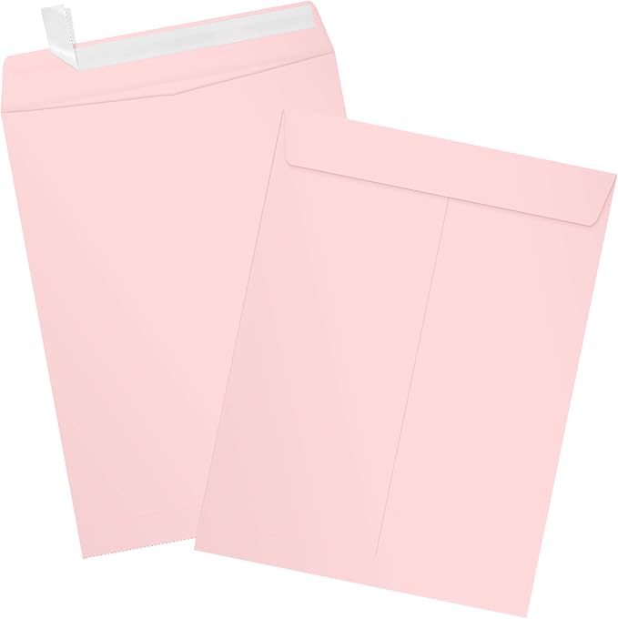 LUXPaper 9 x 12 Open End Envelopes | Peel & Press | Candy Pink | 80lb. Text | 1 - Image 3