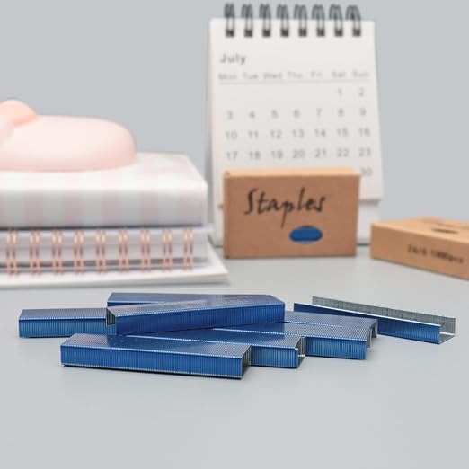 NatSumeBasics 3000 Blue Staples 26/6 Standard Colored Staple Refill - Image 2