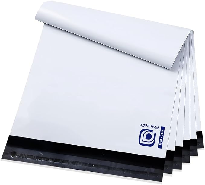 POLYSELLS 50 pcs 19x24 Inches White Poly Mailers Shipping Envelopes, Strong by POLYSELLS