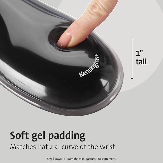 Kensington Mousepad and Wrist Rest, Gel Pillow, 11-2/5"Wx17-7/10"Lx1-7/10"H - Image 3