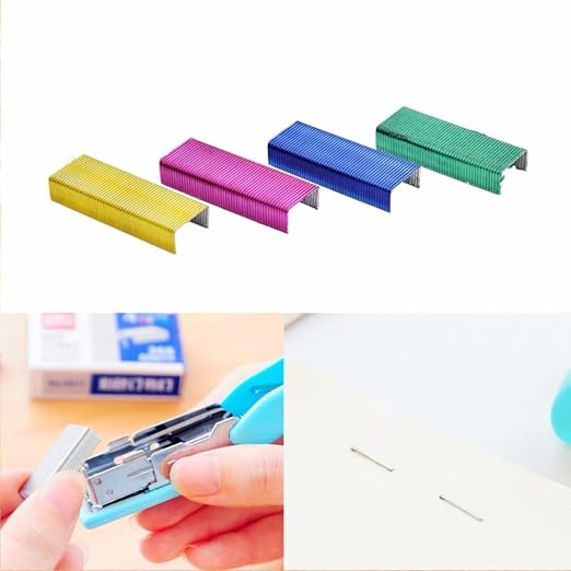 800-Count Mini Colored Staples Refills, 24mm/6mm Steel Staples - Image 4