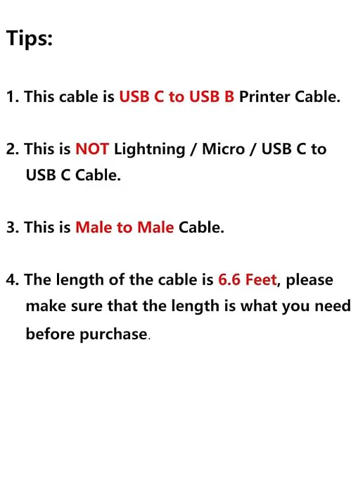 CableCreation USB B to USB C Printer Cable 6.6 FT/2Pack, USB-C to B Printer Cord - Image 8