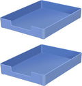 Stackable Letter Tray, 2 Pack Blue, Desk Organizer | Plastic stackable letter by RHONZHAO