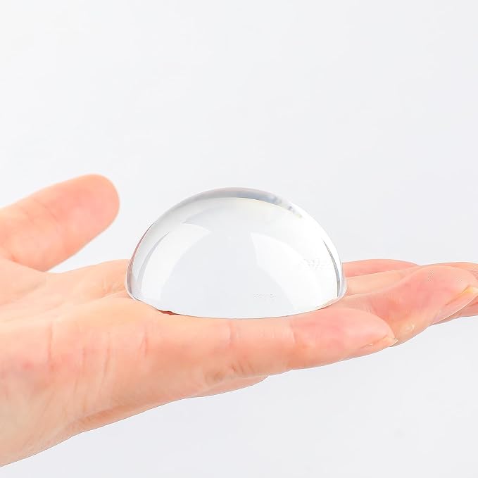 4pcs 2.4inch Crystal Dome Magnifying Paperweight, Reading Magnifier Glass Paper - Image 7
