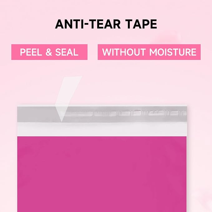 Pink Poly Mailers 19x24 Inch, 50 Pack | Self-seal shipping bags - Image 6