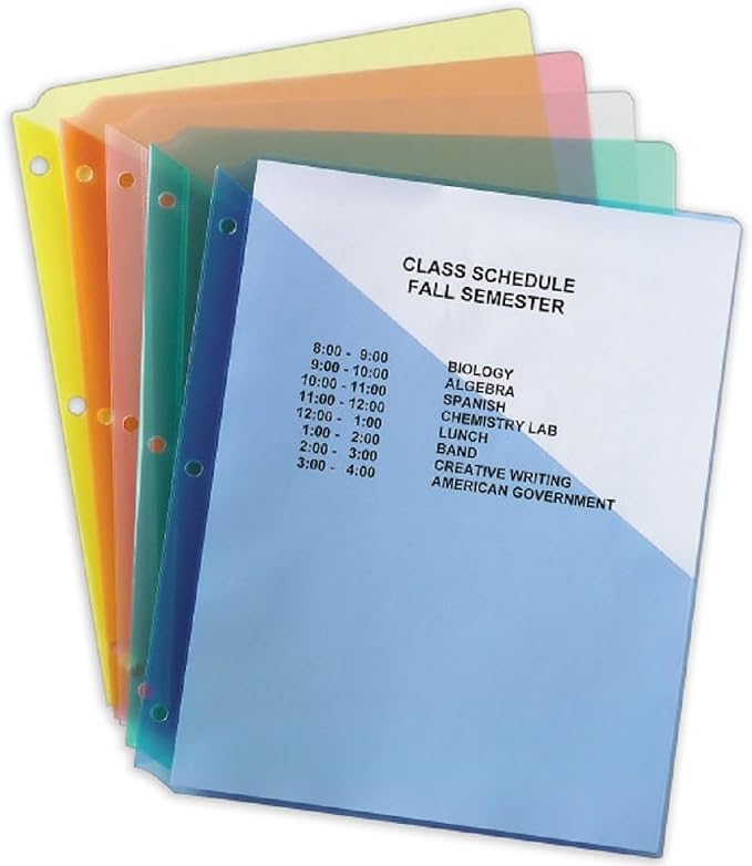 Avery Binder Pockets, 8.5" x 11", 15 Total Slash Jackets, 3 Packs - Image 2