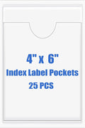 Origin-Joy 25 PCS Self-Adhesive Index Label Pockets by Origin-Joy