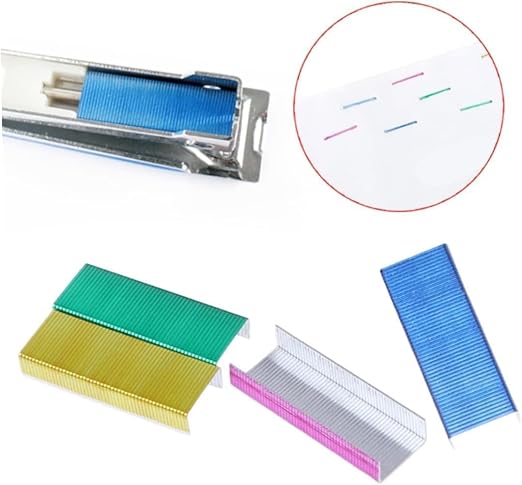 800-Count Mini Colored Staples Refills, 24mm/6mm Steel Staples - Image 3