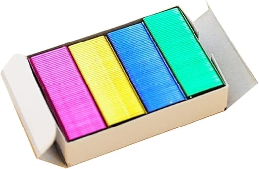 800Pcs Mini Color Staples DIY Shop Stapler Refills Standard Book Staples Mini by Unknown