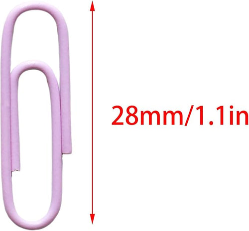 100 Pcs Purple Paper Clips, 1.1 Inch Colorful Paperclips | Vinyl Coated - Image 2