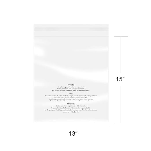 iMailer - 100 Count - 13" x 15" Clear Plastic Poly Bags - Image 2