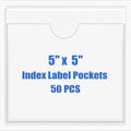 Origin-Joy 50 PCS Self-Adhesive Index Label Pockets by Origin-Joy