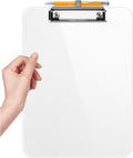 Sooez Plastic Clipboard with Pen Holder, Clip Boards 8.5x11 with Low Profile by Sooez