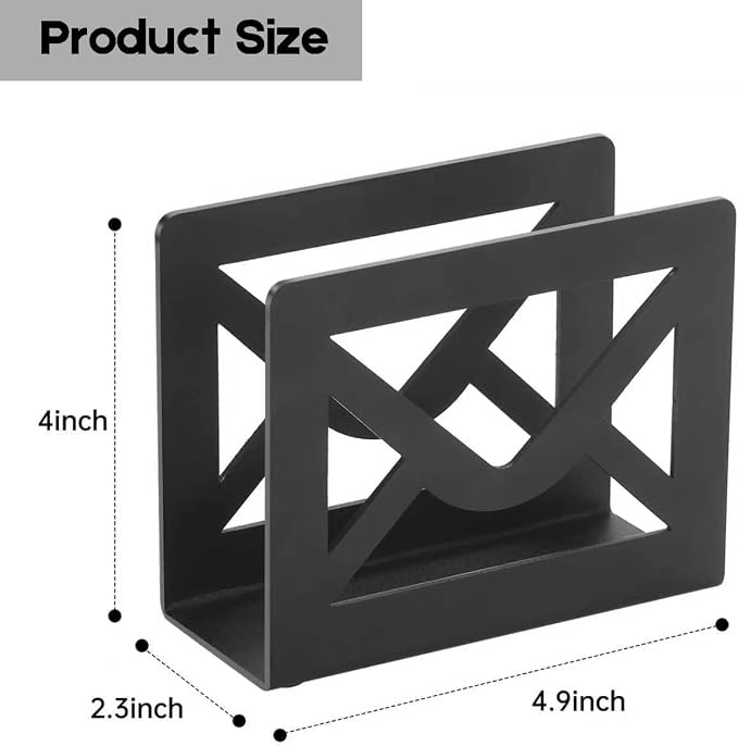 Desktop Letter Holder, Metal Desktop Mail Holder - Image 2