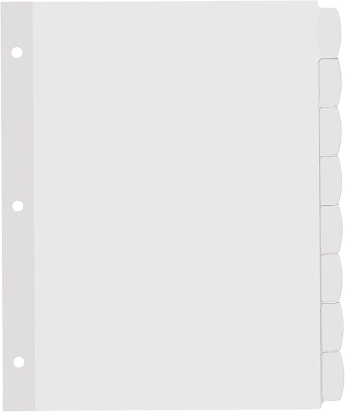 Avery Big Tab Printable White Label Dividers - Image 2