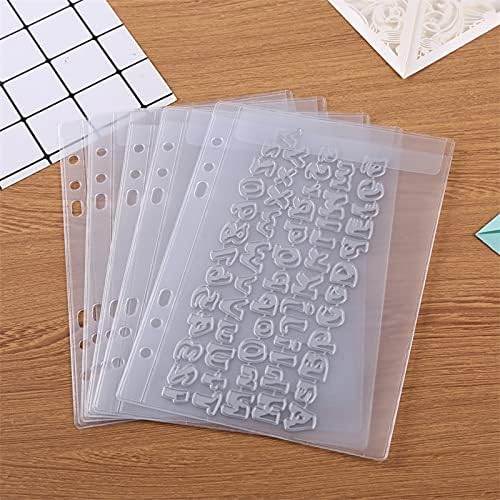 10 Pack A5 Size Plastic Binder Pockets, 6 Holes Waterproof PVC Folders Loose - Image 2