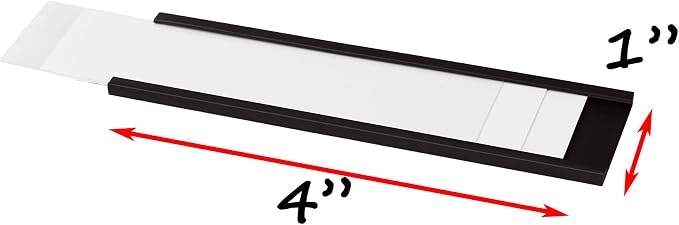 Realth C Channel Magentic Label Holders 30 Pack 1'' x 4'' - Image 2
