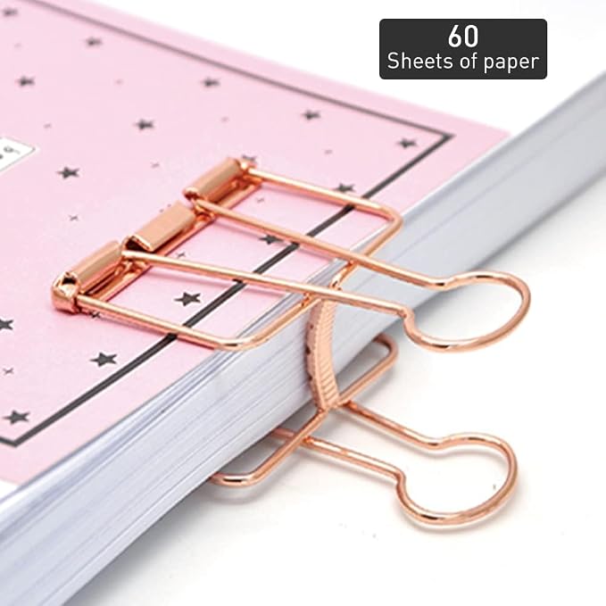 Hollow Out Bronze 3/4 Inch Micro Binder Clips - Image 3