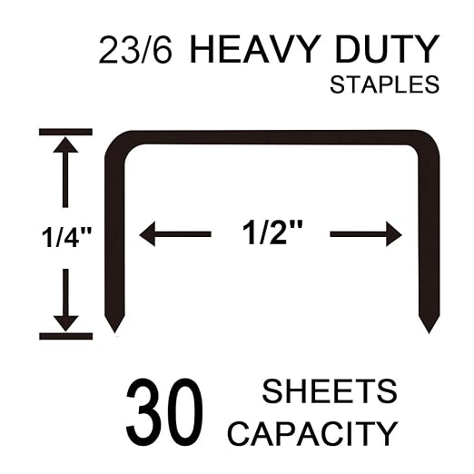 Rayson Heavy Duty Staples, Enhanced 1/4" Leg Length, 1/2" Width, 30 Sheets - Image 2