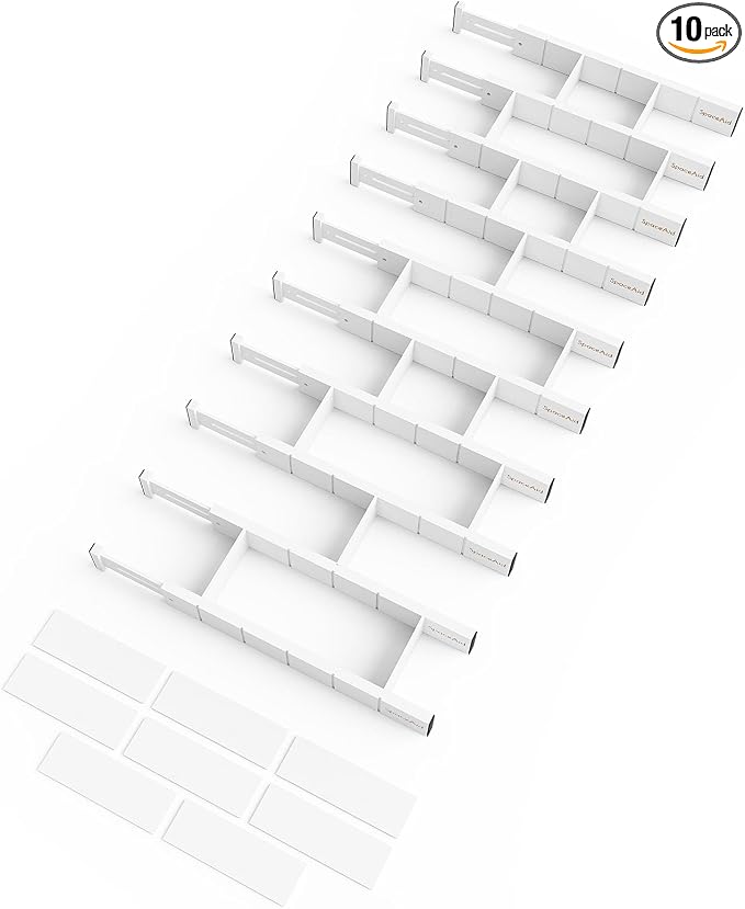 SpaceAid Bamboo Drawer Dividers by SpaceAid