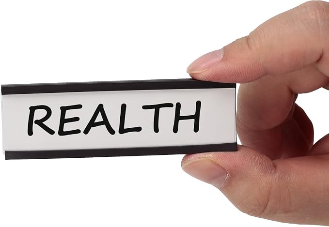Realth C Channel Magnetic Label Holders 2" x 6" 50 Pack | Magnetic File Holder - Image 4