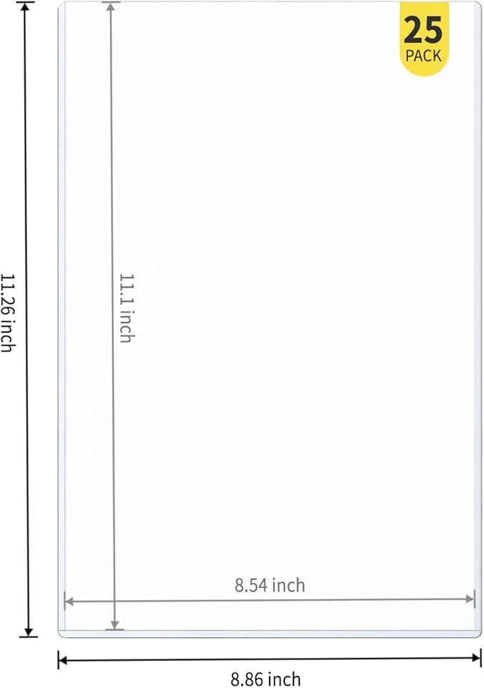 25-Pack 8.5 x 11 Inch Document-Toploaders - Image 2