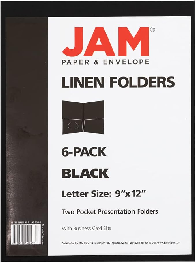 JAM PAPER Two Pocket Textured Linen Presentation Folders - Image 8