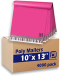 POLYSELLS 4000 pcs 10x13 Inches Pink Poly Mailers Shipping Envelopes, Strong by POLYSELLS