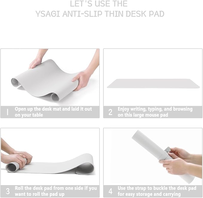 YSAGi Non-Slip Leather Desk Pad L Size, Waterproof Laptop Computer Desk - Image 6