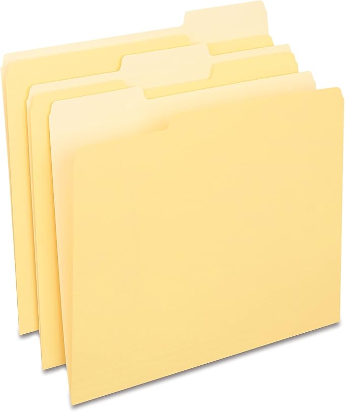 Staples File Folders, Letter Size, 1/3‑Cut Tabs, Durable Paper Stock, 200/Carton by Staples