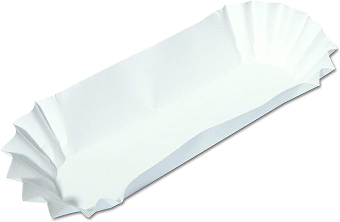 1500 Paper Hot Dog Trays | White Hot Dog Wrappers | 8 Inch Hotdog Tray Holders - Image 2